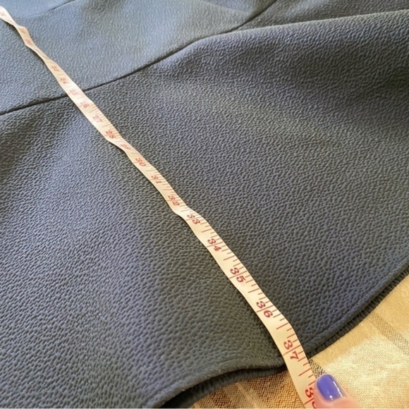 Charlotte Brody Blue Green Iridescent Pebbled Sleeveless Drop Waist Dress - Picture 13 of 15